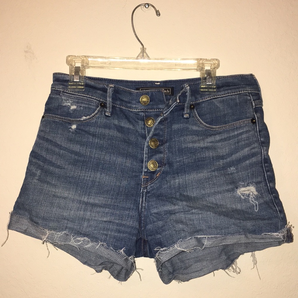 Abercrombie Jean High Waist Shorts